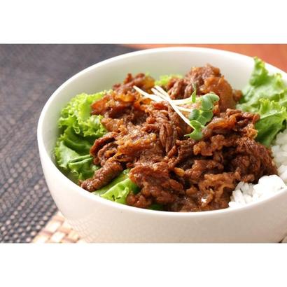 兵庫県・神戸「山晃食品」但馬牛うす切り焼肉丼100g×4p【全国グルメお取り寄せ便】の画像