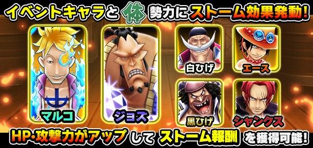 キャラ勢力獲得イベント 白ひげ海賊団隊長達の奮迅 公式 サウスト One Piece サウザンドストーム最速攻略wiki